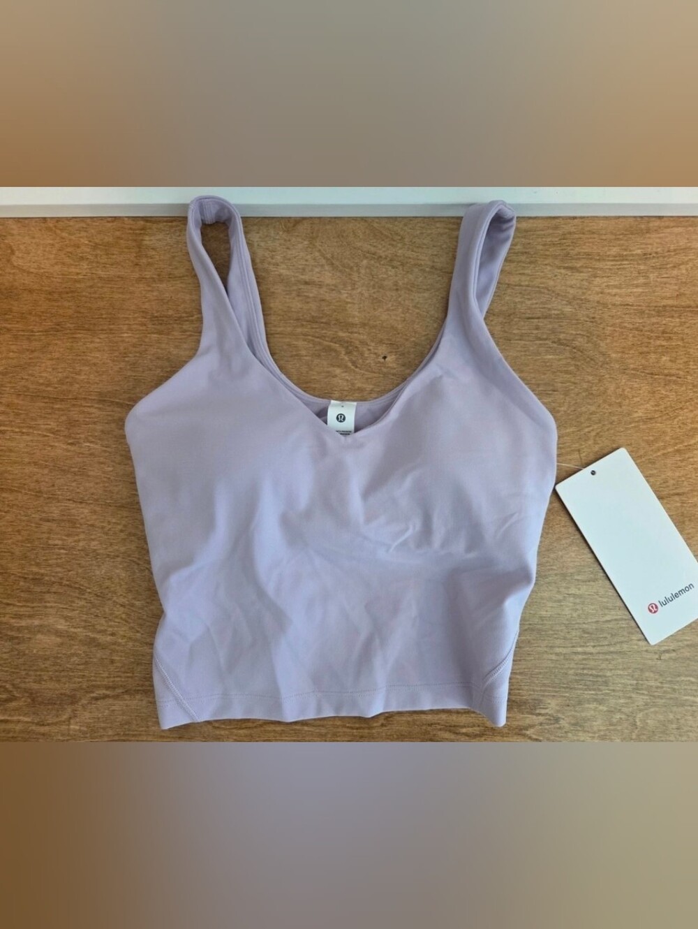 Lululemon Align Cropped Tank Top Size 4 Lilac Play A/B Cup